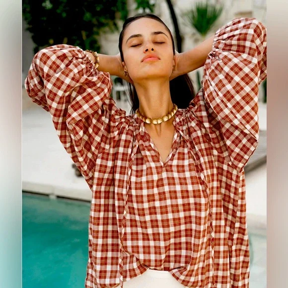 Daughters of India Poet Blouse NWT - Picture 1 of 14